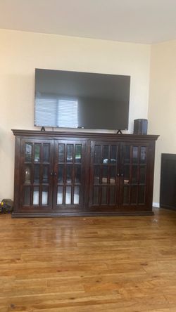 Dark brown buffet/ entertainment center $400 or best offer. Need to move asap by Sunday