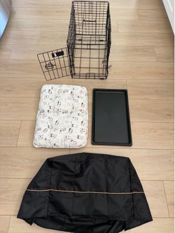 Small Dog Crate Set – Crate, Cushion & Cover – Excellent Condition
