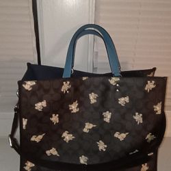 Coach Large Tote Bag Black /. Message Offer 