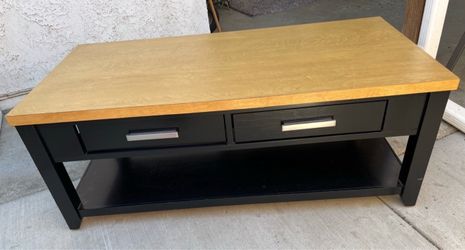 Two-Tone Coffee Table with Drawers