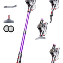 Cordless Vacuum Cleaner, 550W/45Kpa/60Mins Stick Vacuum, Anti-Tangle Vacuum C...