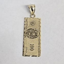 10kt Gold $100 Bill Charm