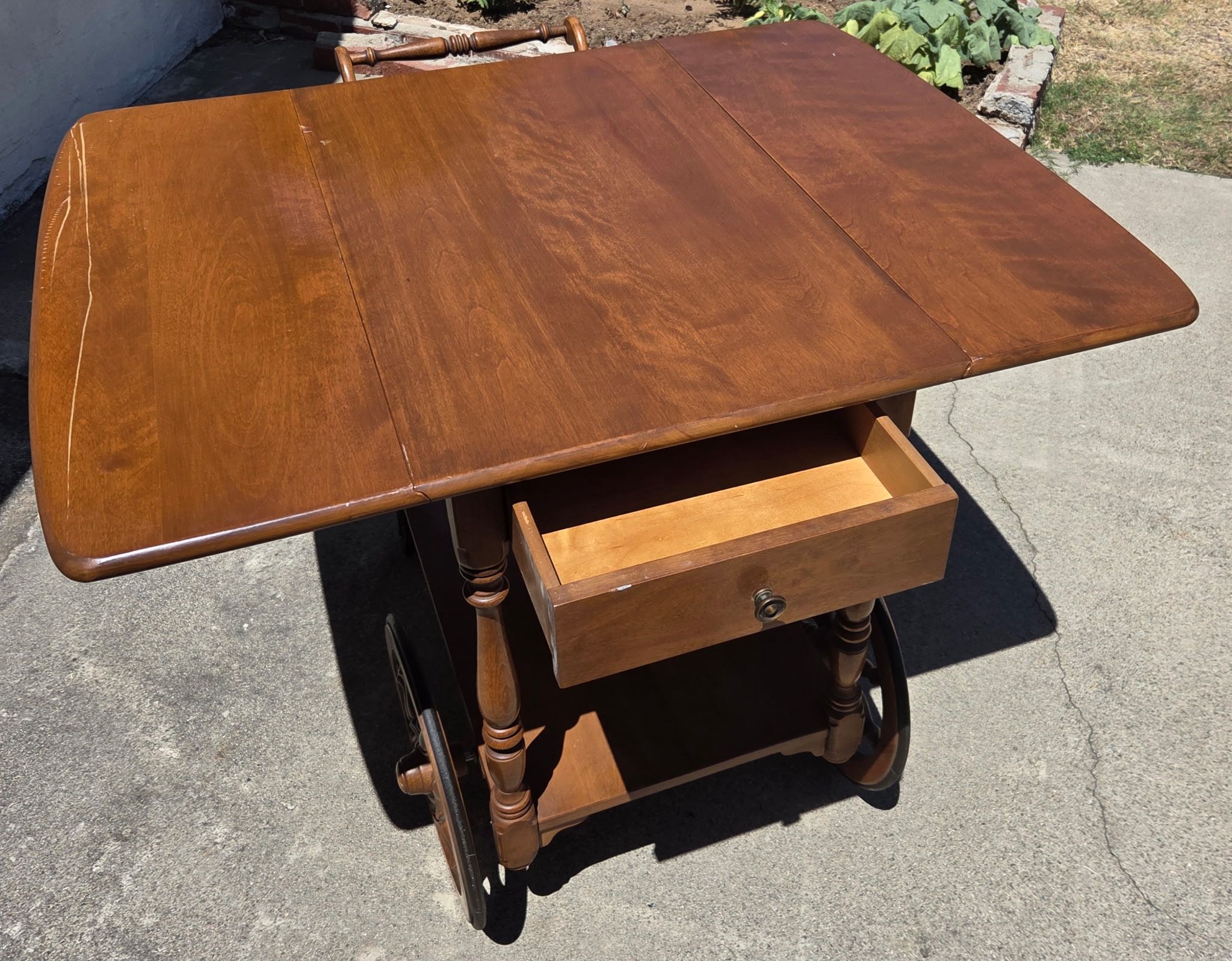 Tea Tray.  Mid Century Oak.  Few Scratches But Stable