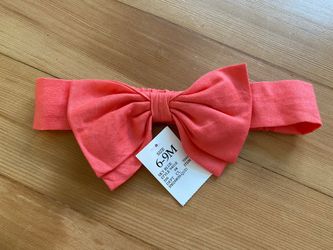 Brand New Red Orange Bow 6-9M 