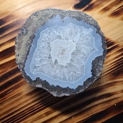 Las Choyas Geode/ Coconut Geode 938 Grams Beautiful Blue/White