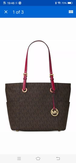 Michael Kors Handbag Tote Brown Cherry