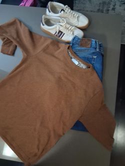 Men's Lucky jeans size 34 shirt Lg. Shoes 9