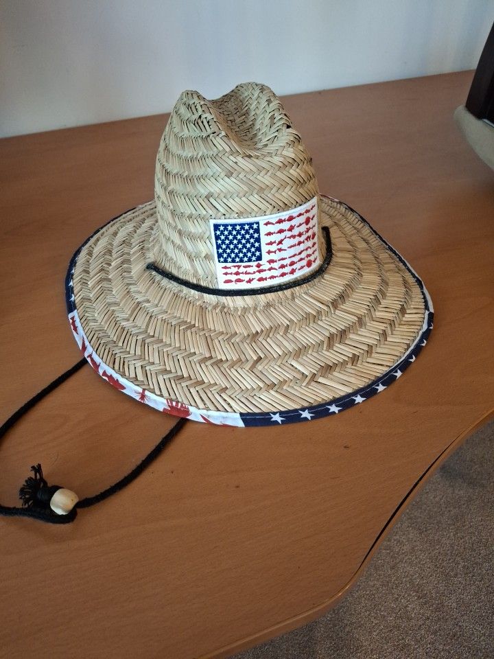 Patriotic USA Sun Protection Straw Hat