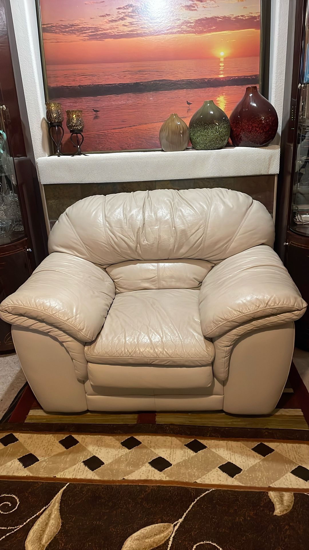 Leather Sofa/ Chair