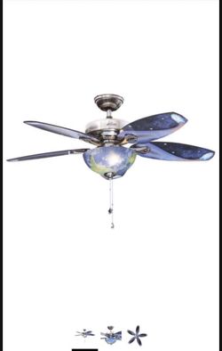 Hunter ceiling fan with earth lights and moon blades