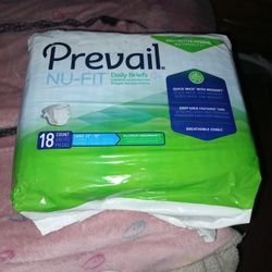 New Prevail Adult Briefs Size Large 18 Count