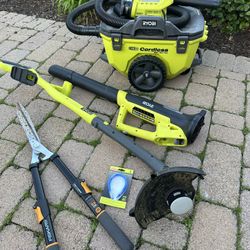 Ryobi Vacuum Cordless Wey Dry And Leaf Blower 