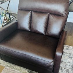 Super comfy recliner vegan leather oversized sofa chair