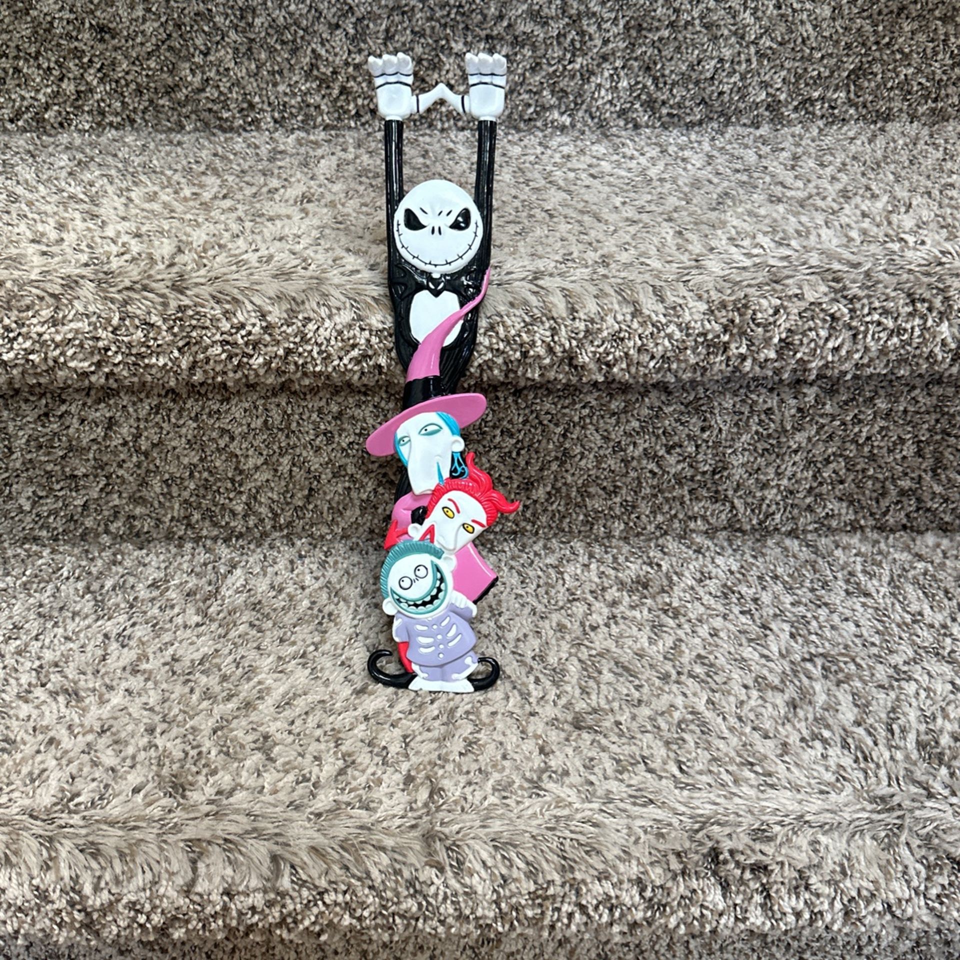 Disney Nightmare B4 Christmas Totem Backscratcher Jack Skellington Lock Shock