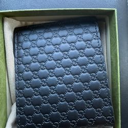 Brand New-Gucci Mens Microguccisimma bifold wallet- Not Fake!
