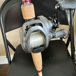 Doomsday Tackle Baitcasting Rod Paired With A Shimano Citica