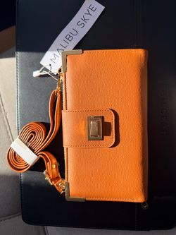 Malibu Skye Cognac Wallet Crossbody - New With Tags