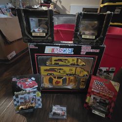 Ernie Irvan Nascar collection set one big collection still in the box a card also 5 medium size car's