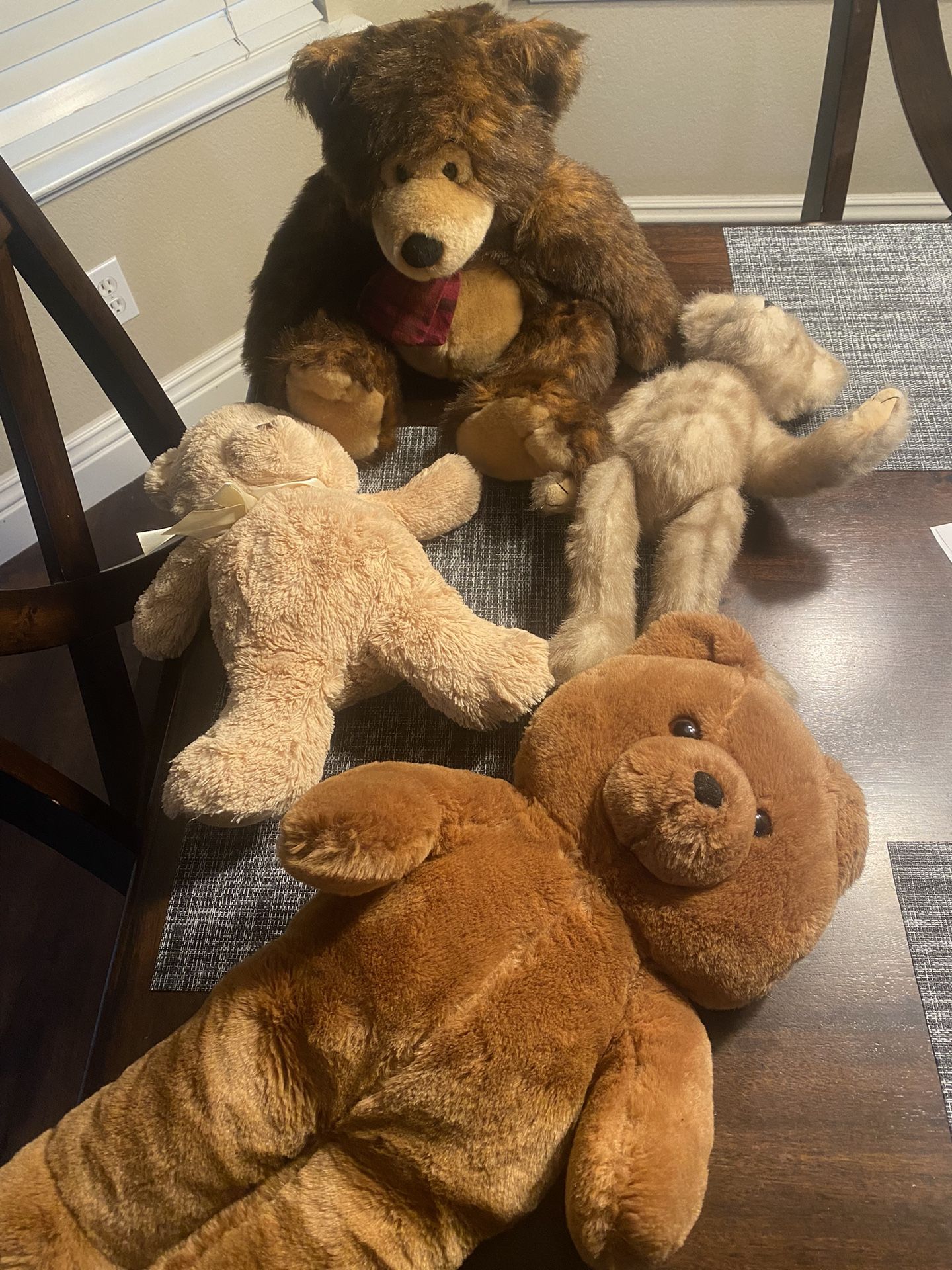 Lot Of 4 Teddy Bears 