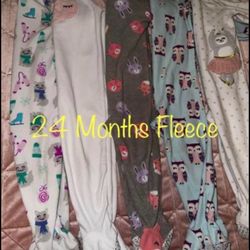 24M Fleece Girls Footsie Pajamas