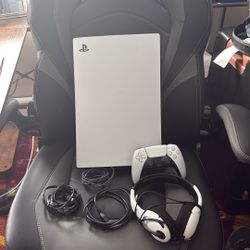 PlayStation 5 (cables And Headset Included)One Controller