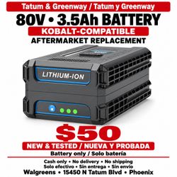 Kobalt-Compatible 80V 3.5Ah Battery - Aftermarket - New & Tested