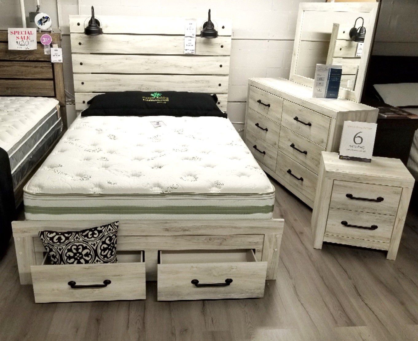 $799 FREE DELIVERY! BRAND NEW QUEEN BED FRAME DRESSER AND MIRROR