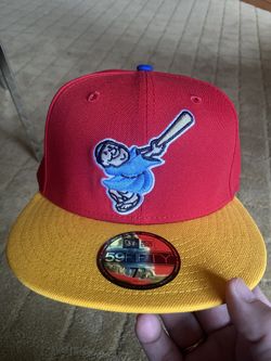 New Era x Billion Creation x Crown Kleen San Diego Padres Lay One On Me Red Blue Gold Fitted Hat