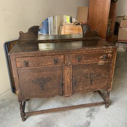 Antique Furniture With Mirror 