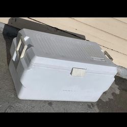 Coolers lot three large and a smaller one with a drink cooler some are vintage