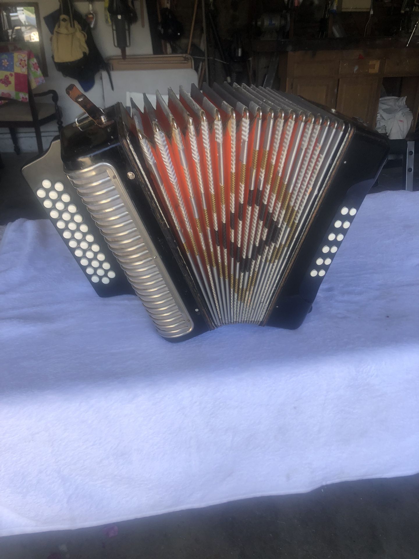 Accordion Hohner Tono De Sol Working Good