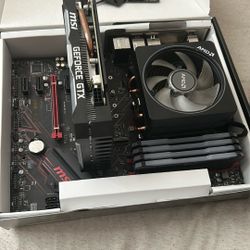 CUSTOM BUILT PC (includes graphics card gtx 1660ti +cpu Ryzen 7 2700x +cooler+ ram 32gb + motherboard MSI b450 gaming + no case + no power supply 