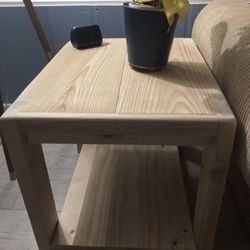 Hand Built Solid Wood Side Table