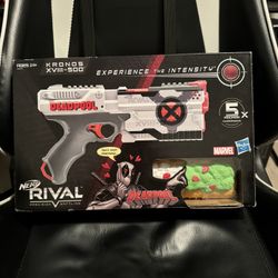 Nerf Rival Deadpool WHITE Kronos XVIII-500 New 5 Rounds With Foam Chimichanga