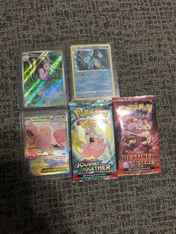 Pokemon lot! 2 packs (destined rivals, journey together) & SIR cards