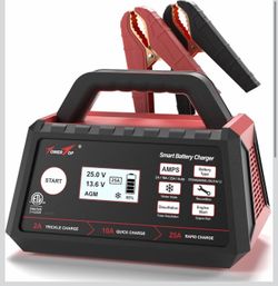 TowerTop 2/10/25 Amp 12V Smart Car Battery Charger, Fully Automatic Battery Maintainer with Engine Start, Auto Desulfator, Battery Repair, Winter Mode