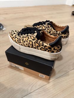Leopard Print Platform Sneakers (halogen brand)