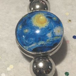 Van Gogh 18mm Snap Bracelet With Lava Rocks - Great For Essential Oil