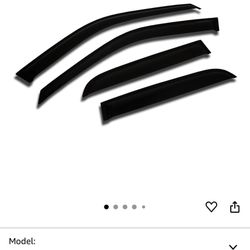 Tuningpros Window Visor Compatible With 2008-2012 Mazda Tribute, DGWV2-147-3 Outside Mount Deflector Rain Guard Dark Smoke, 4 Pcs Set