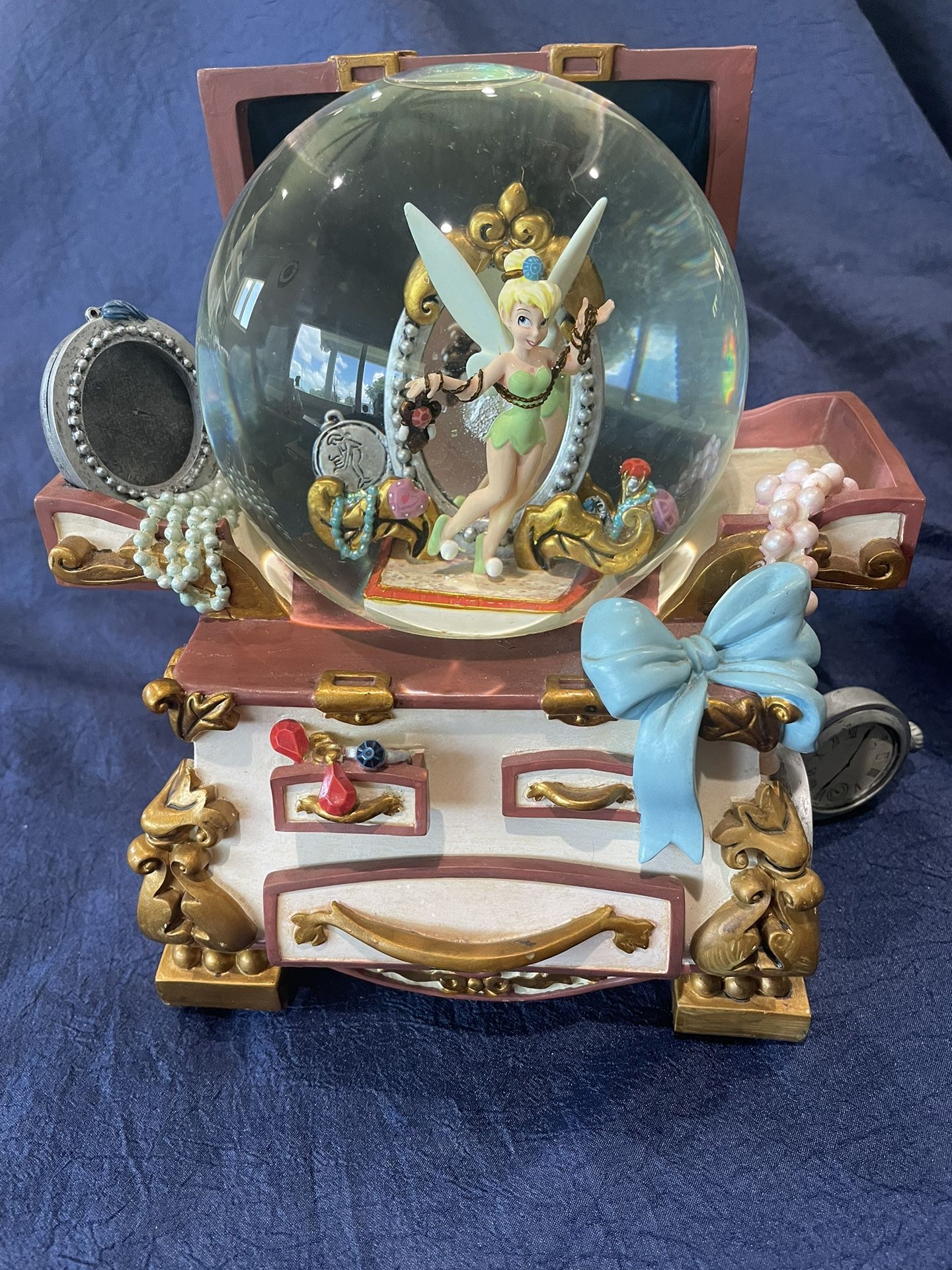 Disney Tinkerbell Snowglobe You Can Fly Music Box with Photo Frame