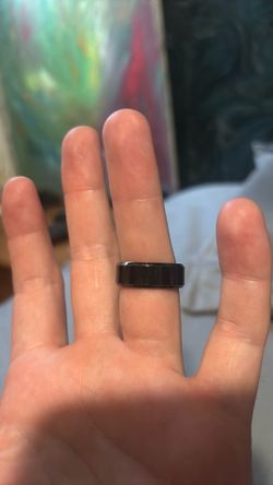 Tungsten Carbide Black Beveled Edged Ring Size 8
