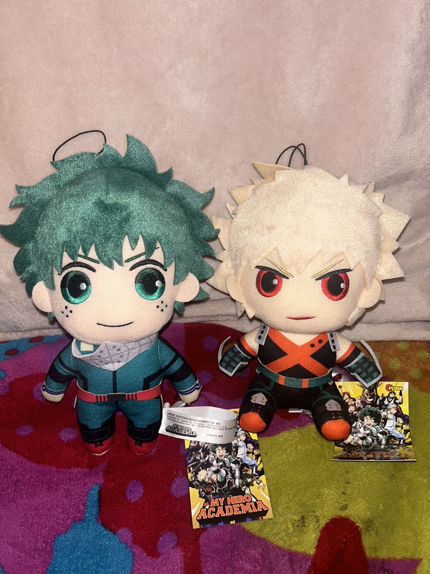 (MHA) My Hero Academia Standing Deku Plush and Sitting Bakugo Plush