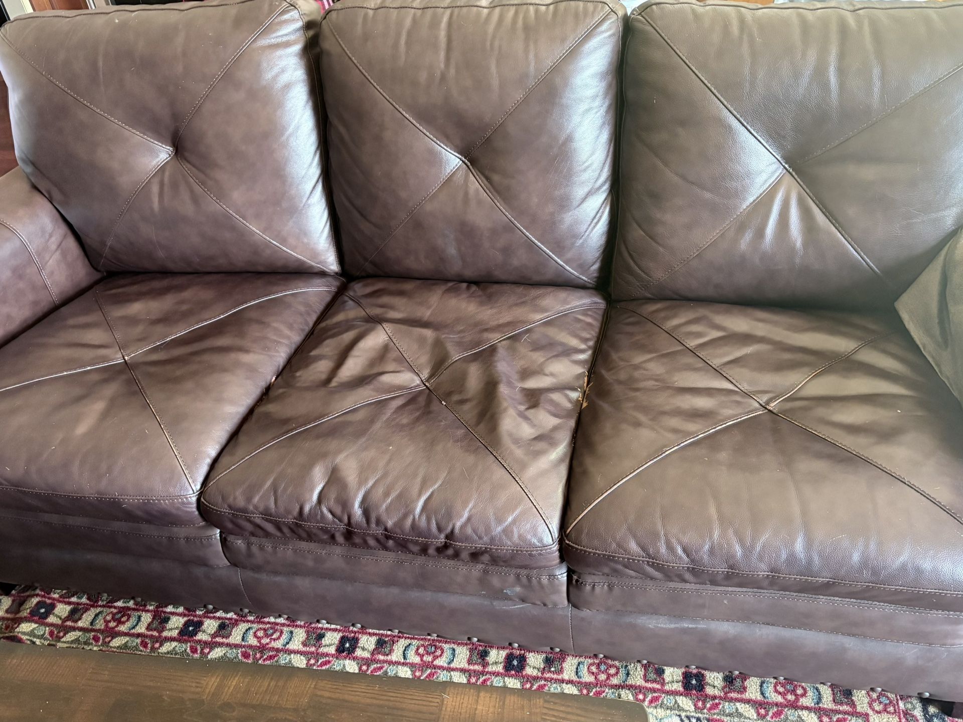 Leather Couch And Loveseat