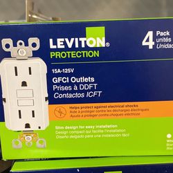  7 New Boxes Of 4 Pack Of Leviton GFI Outlets 