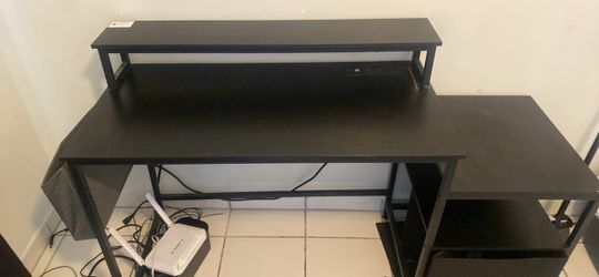 Black 55 inch Desk