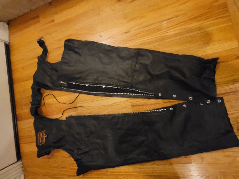 Motorcycle Gear-Leather Chaps and Boots