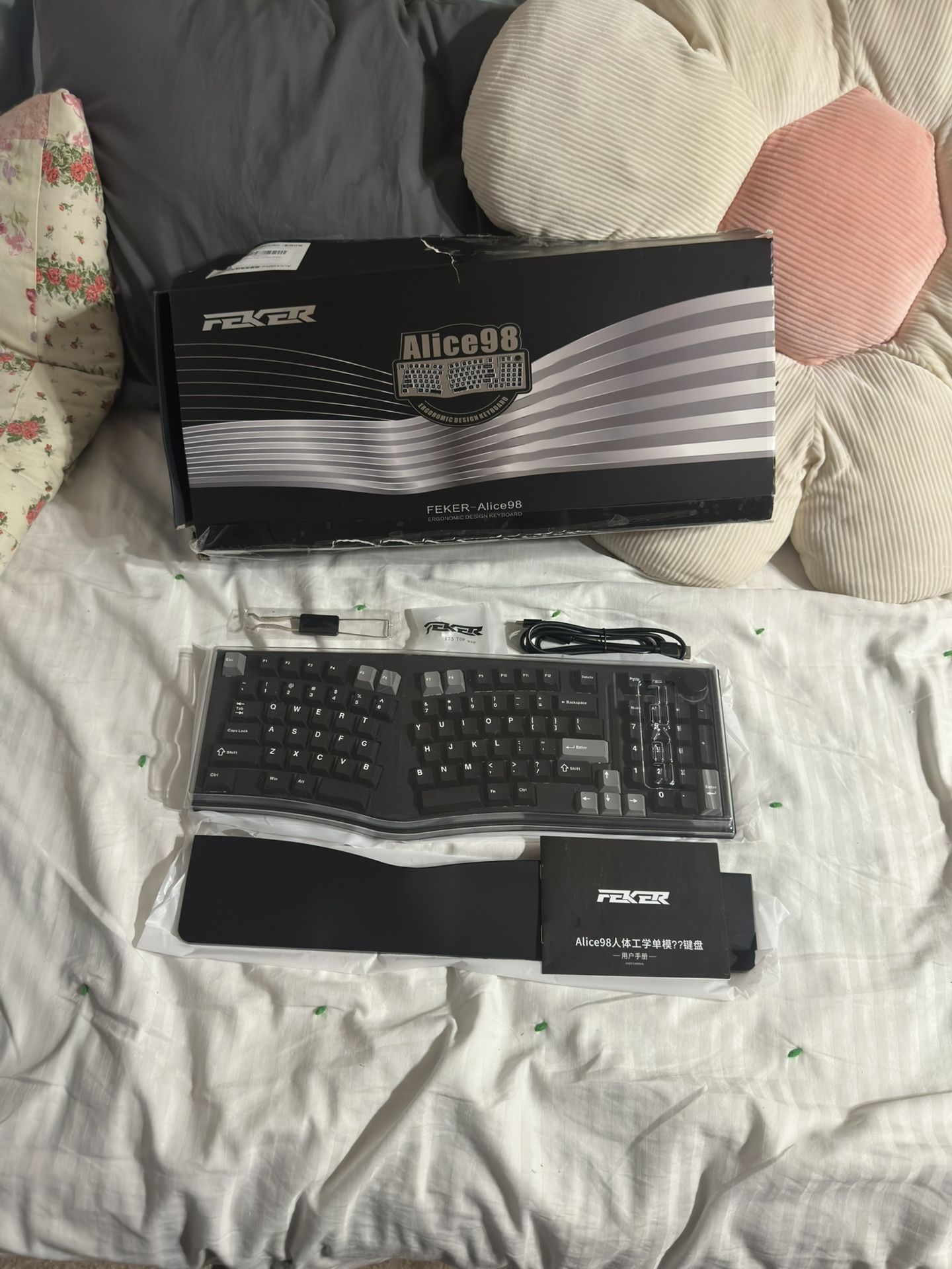 feker alice 98 ergonomic design keyboard