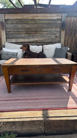 Coffee table with drawers