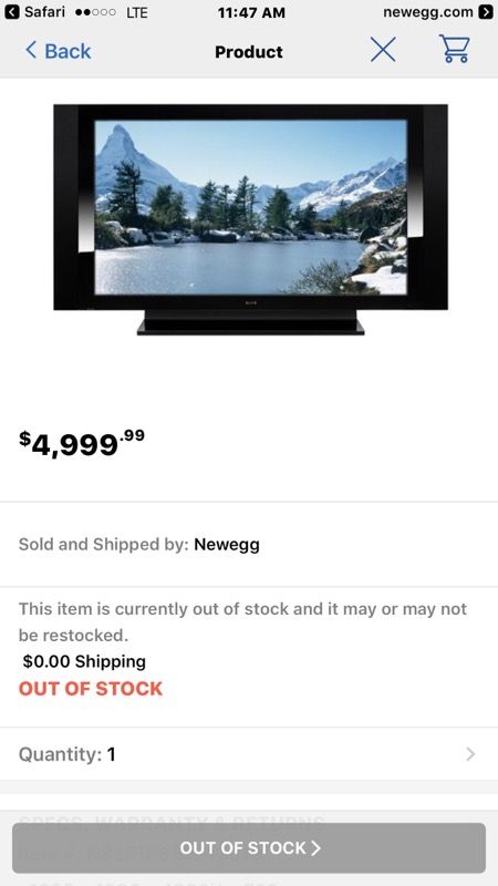 Used Pioneer Elite KURO 60in Plasma TV