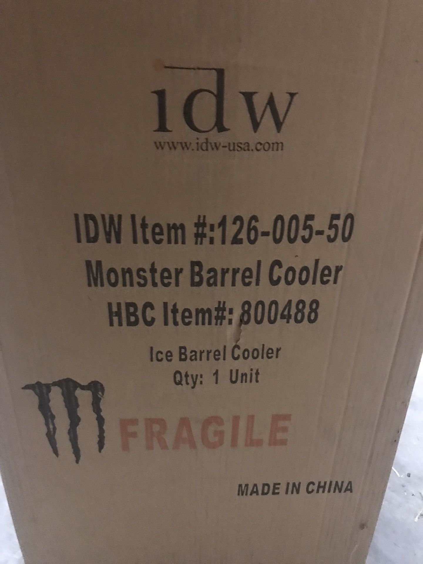 Monster Ice Barrel Cooler